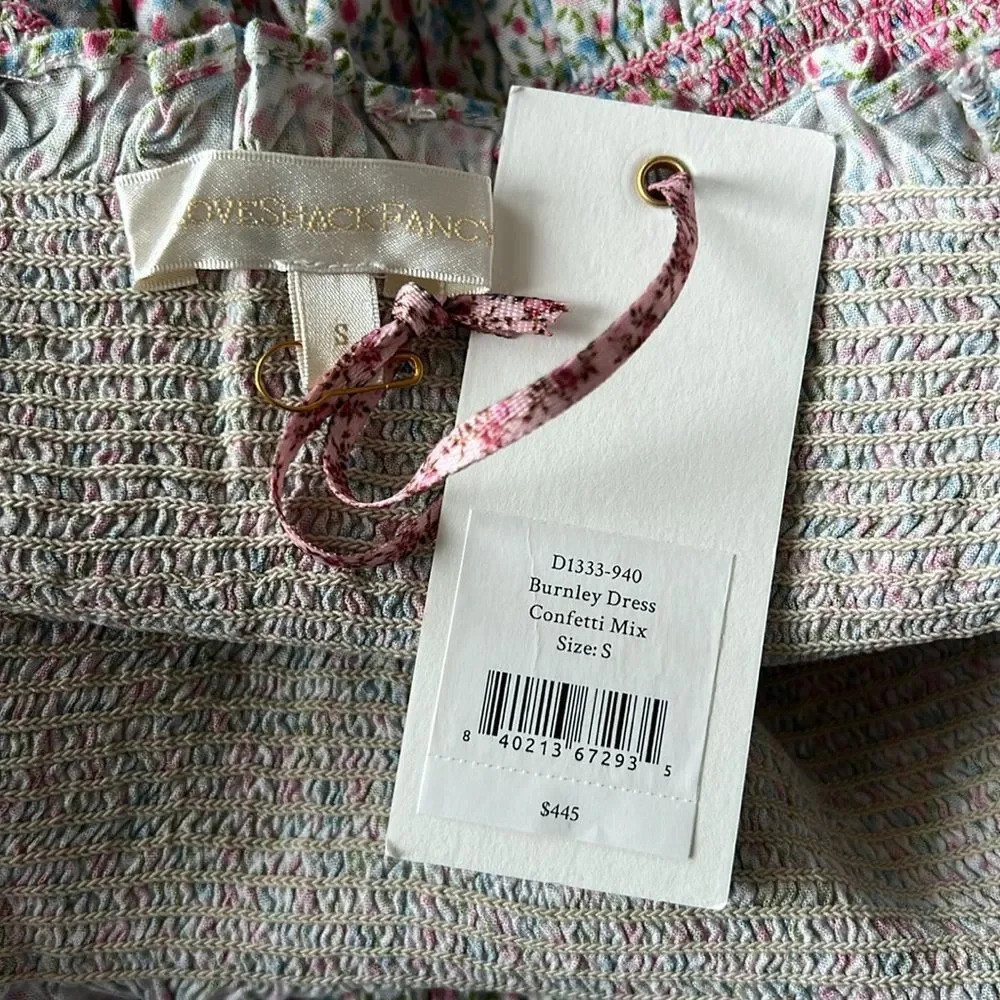 LoveShackFancy Pink Burnley Floral Boho Summer Midi Dress Small - Picture 5 of 6